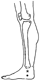 Illustration showing Japanese and Chinese locations of KI6 (Kidney 6).