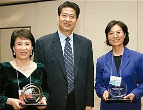 Consul Jinsheng Dong, Hong Jin and Lixin Huang.