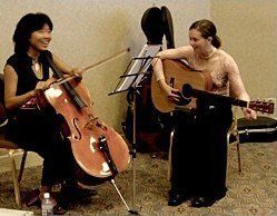 Janet Li and Abby Jones performing at the Gala Dinner.