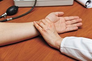 Touching the patient